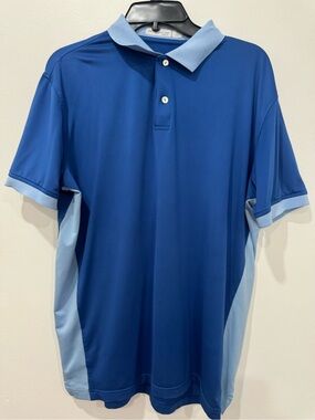 Peter Millar Two-Tone Blue Performance Polo